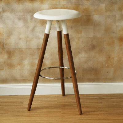 Barhocker Holzbeine weiß