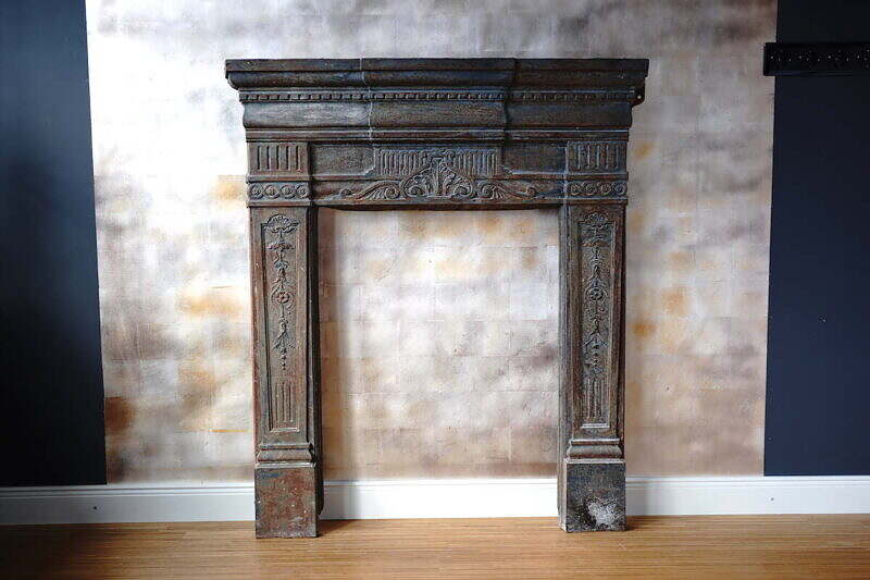 Kamin Metall grau rost
