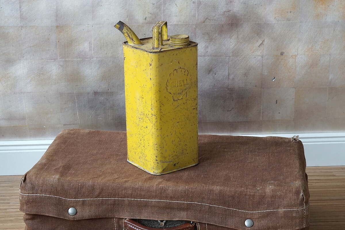 Ölkanne Benzin Metall gelb