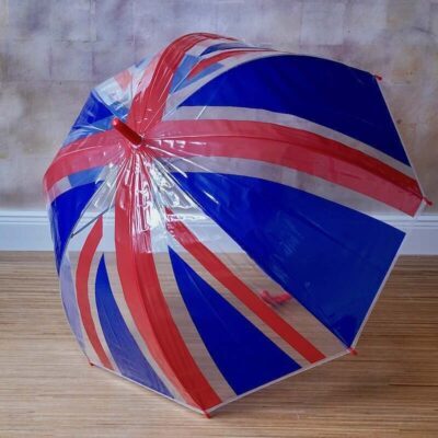Regenschirm blau rot Flagge Union Jack