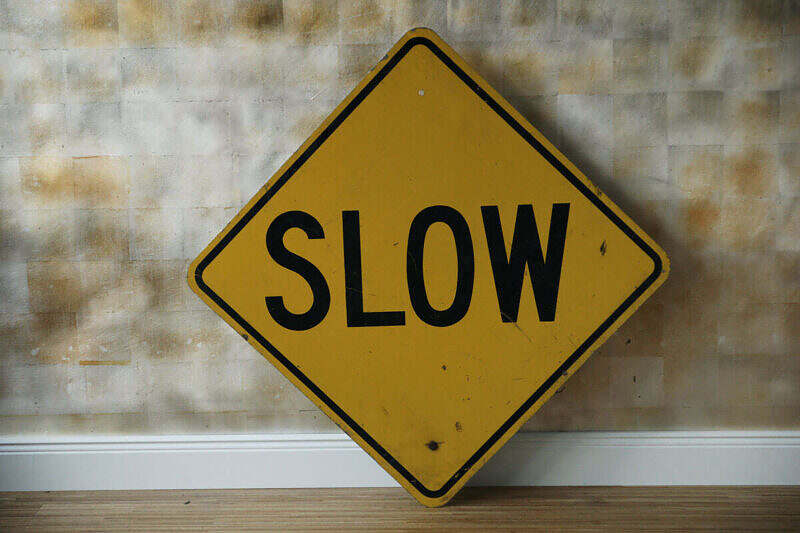US Verkehrsschild Slow