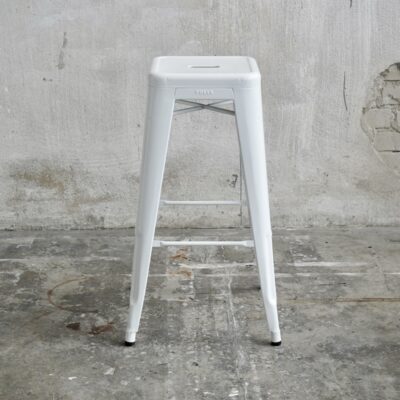 Barhocker Tolix französisch Metall weiss