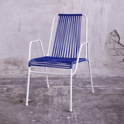 Spaghettistuhl blau Gartenstuhl